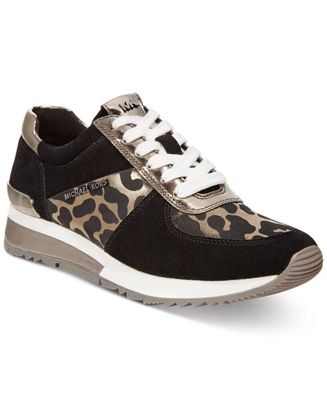 michael kors allie wrap trainer embossed leopard|michael by michael kors allie wrap trainer .